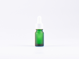 Grünglasflasche 10ml, mit Pipette weiss